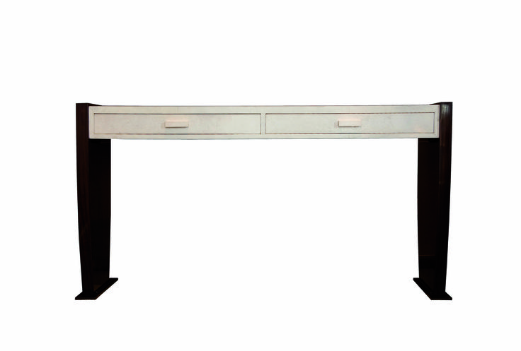 Consolle in pergamena e palissandro Consolle in parchment and rosewood